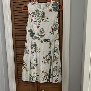 GAP White Floral Midi Dress